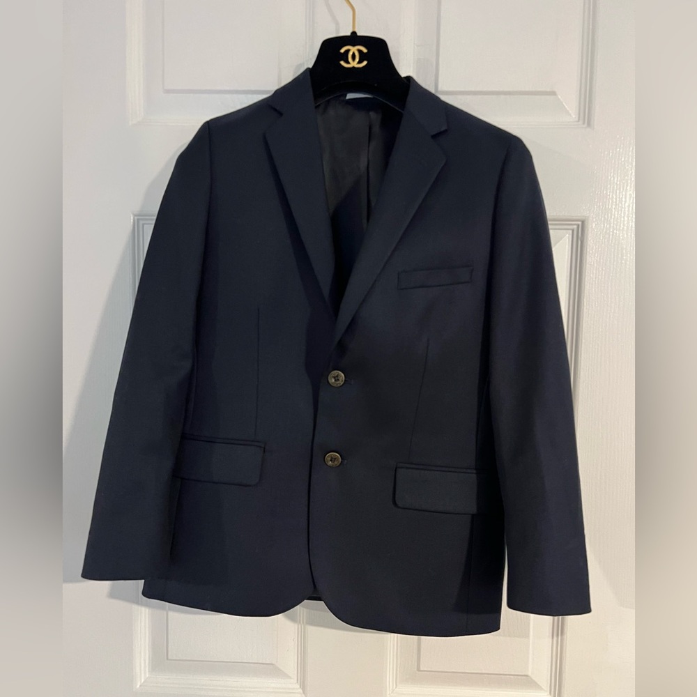 Nordstrom Boys Navy Blazer Suit Jacket Sports Coat Size 12 EUC